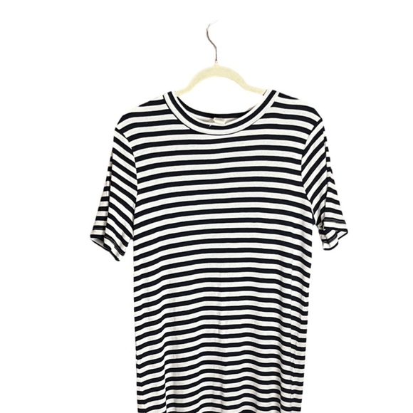 NWT H&M Ribbed Striped Maxi Dress Size M Minimalist Modern - Picture 4 of 13